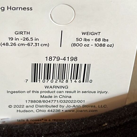 NWT Tails & Noses Halloween Dog Harness Wings Size XL - Picture 5 of 5